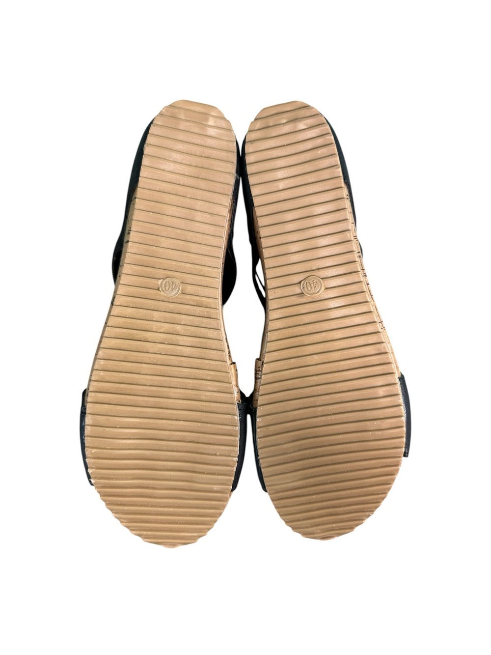 Black Cork Wedge Sandals - Women - Picture 7 of 7